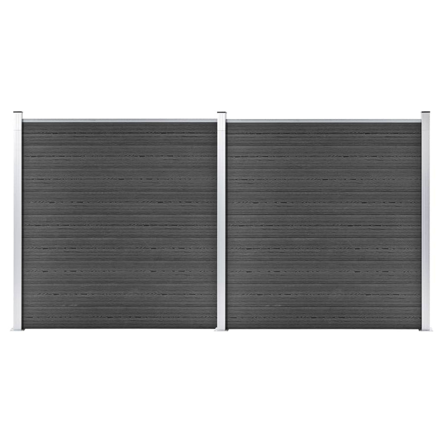 Schuttingpaneel 180X186 Cm Hkc Zwart