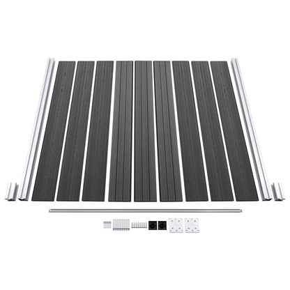 Schuttingpanelenset 526x186 cm HKC zwart Zwart