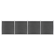 Schuttingpanelenset 699x186 cm HKC zwart