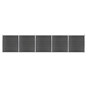 Schuttingpanelenset 872x186 cm HKC zwart