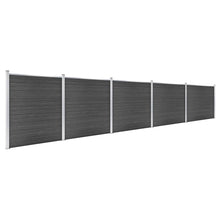 Schuttingpanelenset 872x186 cm HKC zwart Zwart