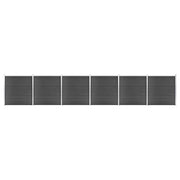 Schuttingpanelenset 1045x186 cm HKC zwart