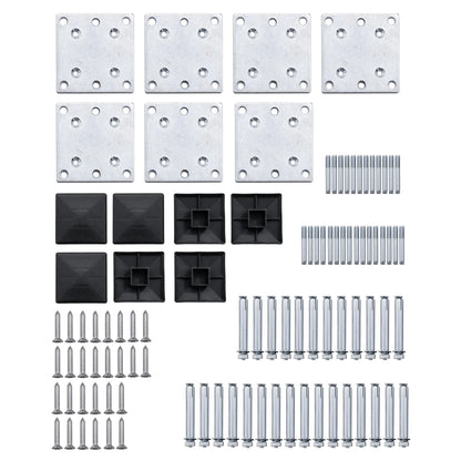 Schuttingpanelenset 1045x186 cm HKC zwart Zwart