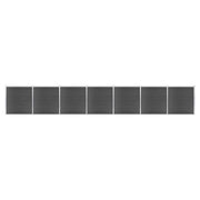 Schuttingpanelenset 1218x186 cm HKC zwart