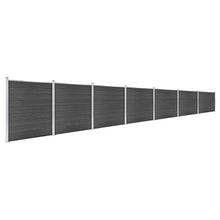 Schuttingpanelenset 1218x186 cm HKC zwart Zwart 7 secties