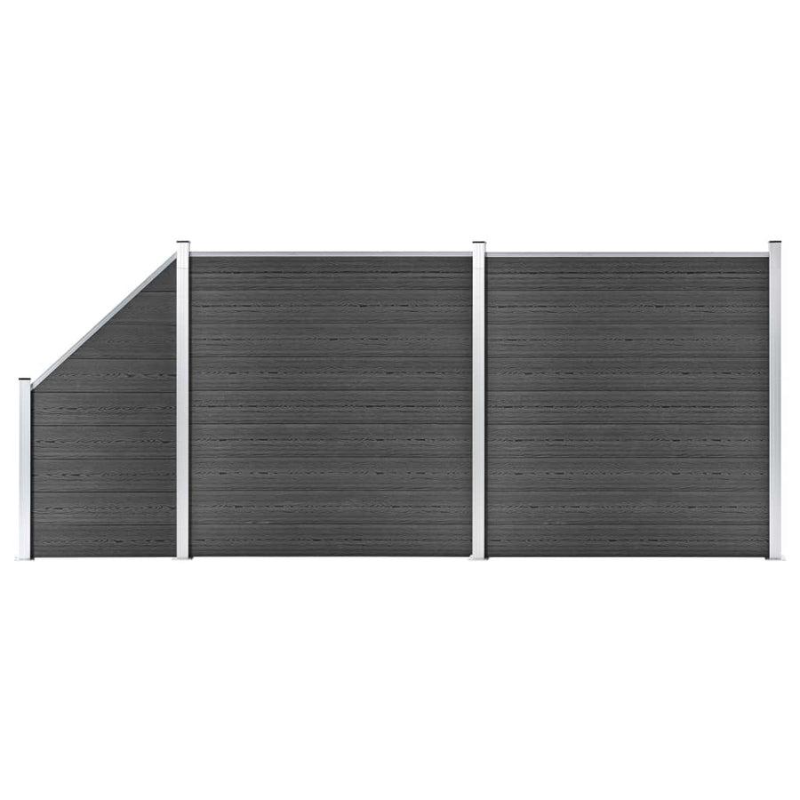 Schuttingpaneel 180X186 Cm Hkc Zwart