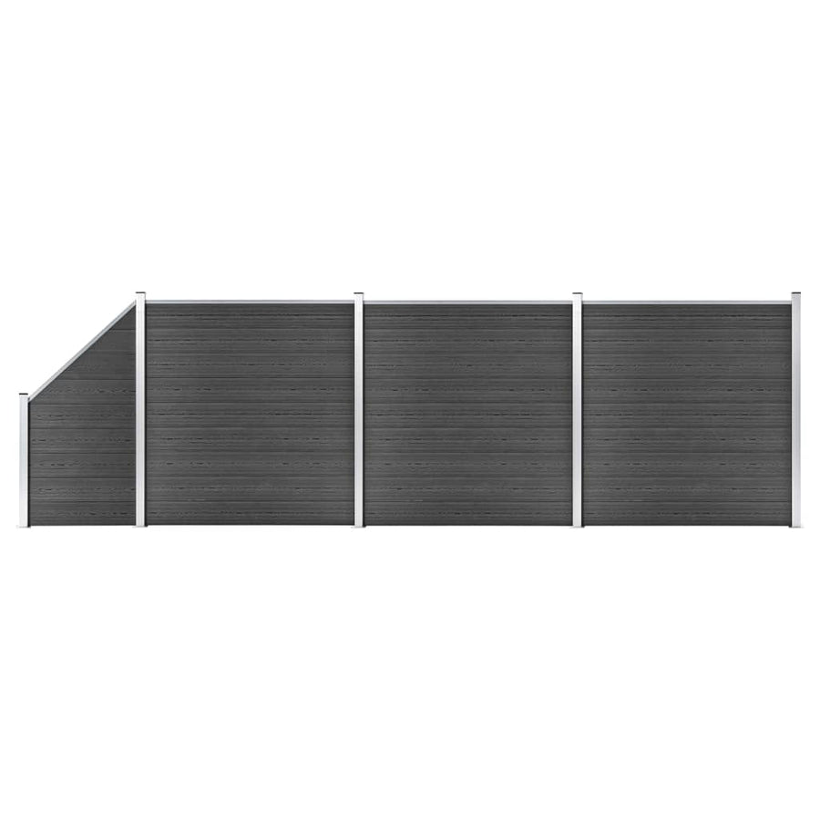 Schuttingpaneel 180X186 Cm Hkc Zwart