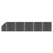 Schuttingpanelenset 965x105-186 cm HKC zwart