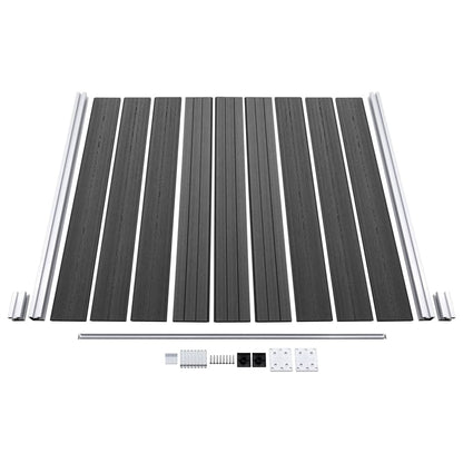 Schuttingpanelenset 1657x(105-186) cm HKC zwart Zwart