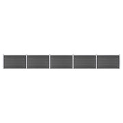Schuttingpanelenset 872x105 cm HKC zwart