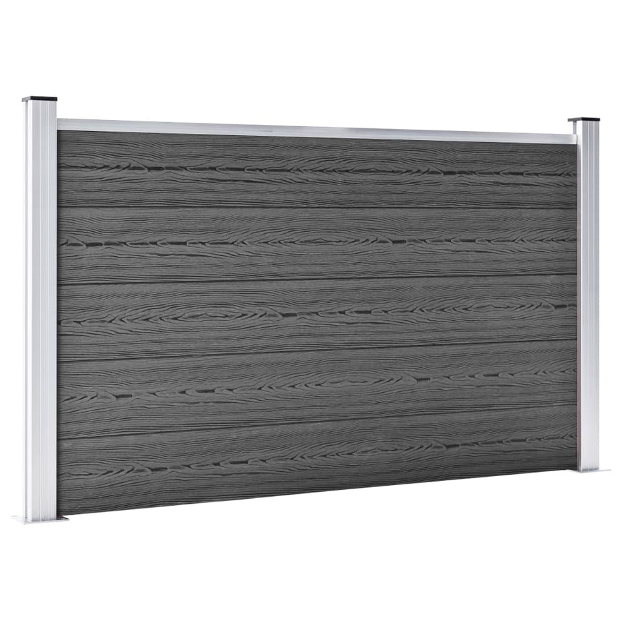 Schuttingpanelenset 872x105 cm HKC zwart Zwart