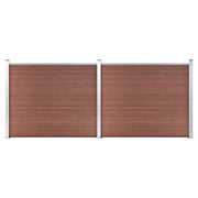 Schuttingpanelenset HKC 353x146 cm bruin