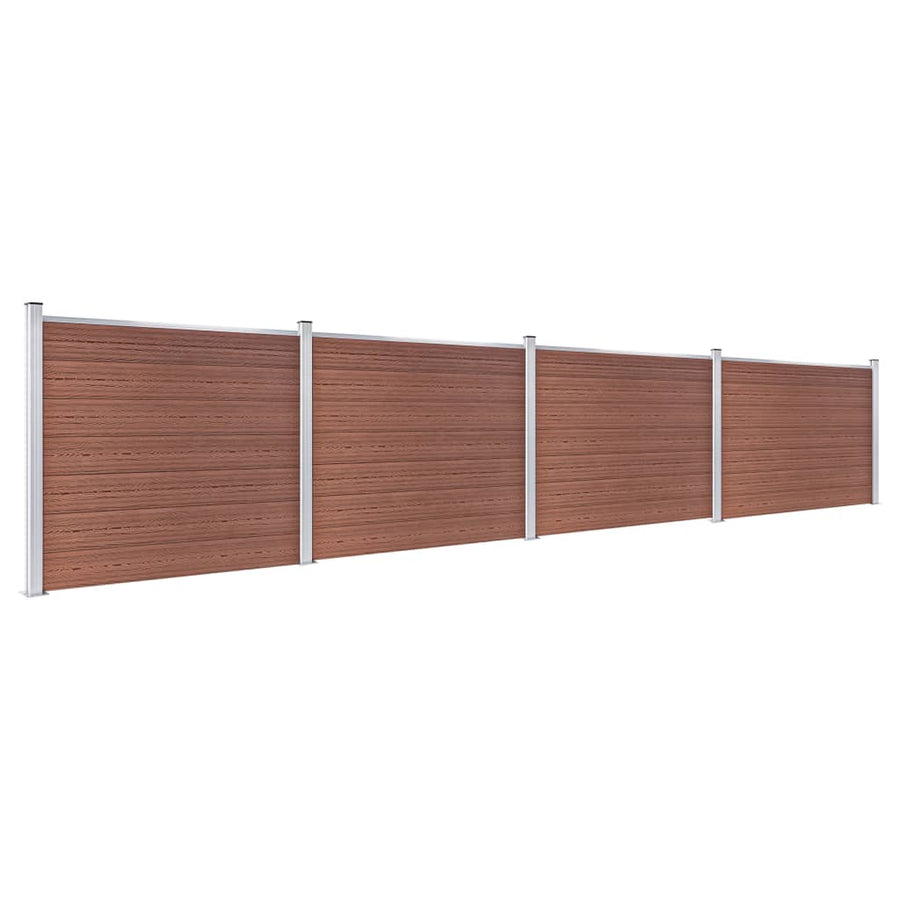Schuttingpanelenset 699x146 cm HKC bruin 699 x 146 cm Bruin