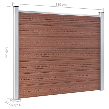 Schuttingpanelenset 699x146 cm HKC bruin 699 x 146 cm Bruin