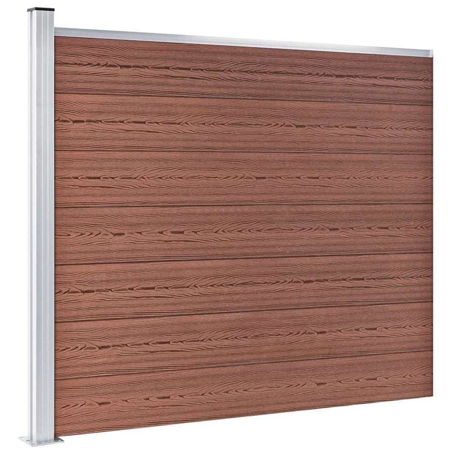 Schuttingpanelenset 699x146 cm HKC bruin 699 x 146 cm Bruin