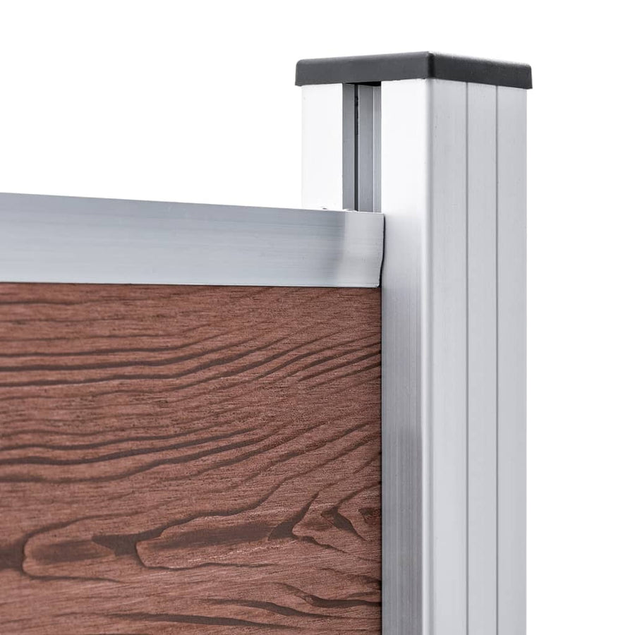 Schuttingpanelenset 699x146 cm HKC bruin 699 x 146 cm Bruin