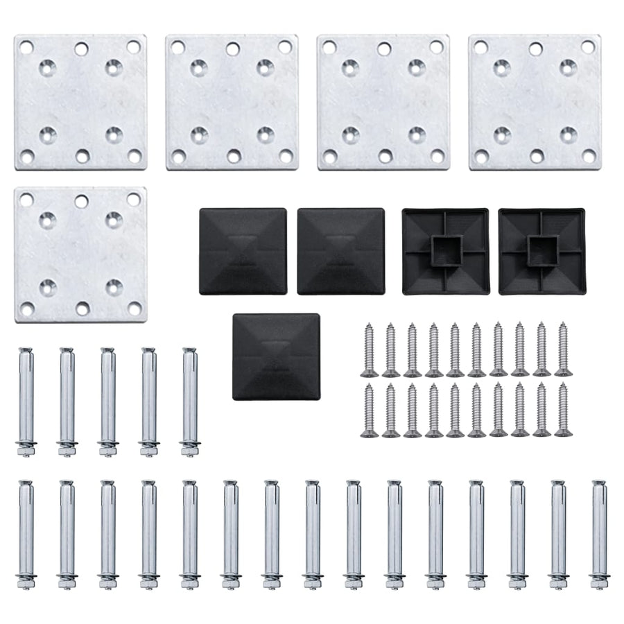 Schuttingpanelenset 699x146 cm HKC bruin 699 x 146 cm Bruin