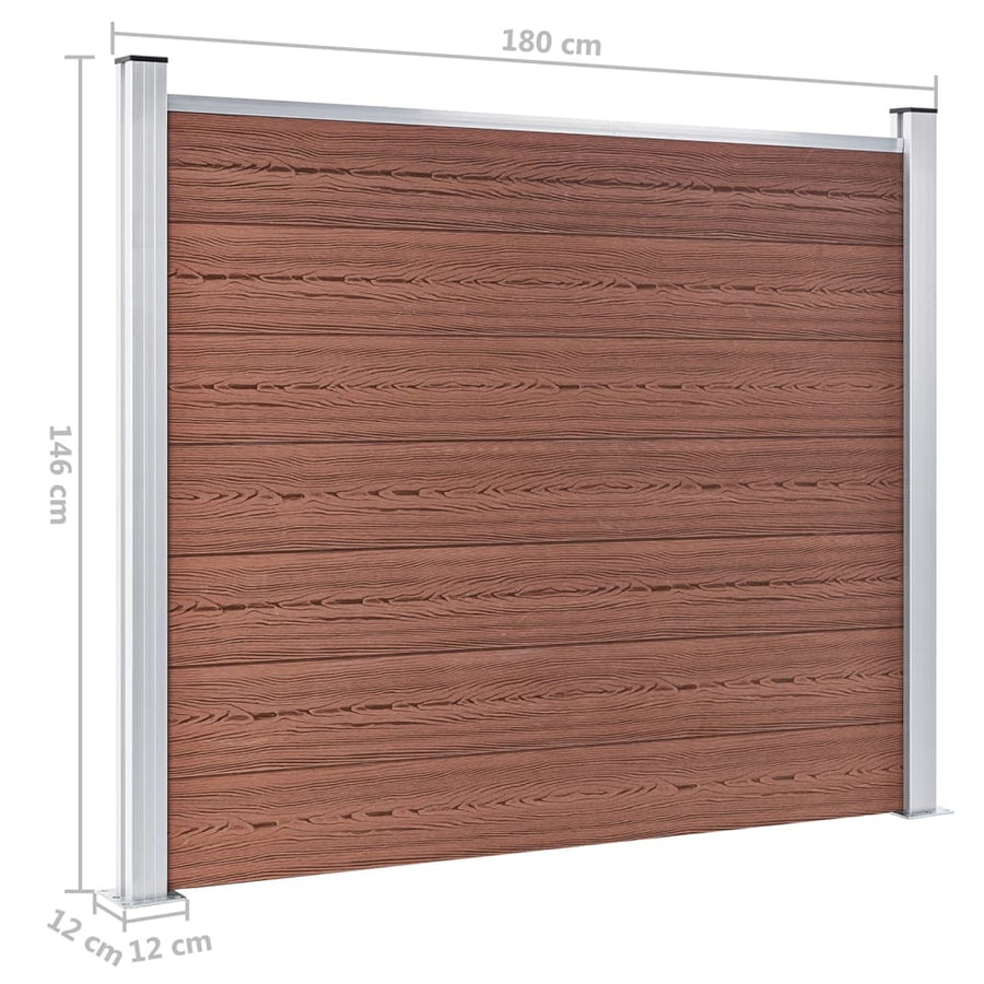 Schuttingpanelenset 872x146 cm HKC bruin 872 x 146 cm Bruin