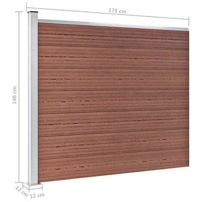 Schuttingpanelenset 872x146 cm HKC bruin 872 x 146 cm Bruin