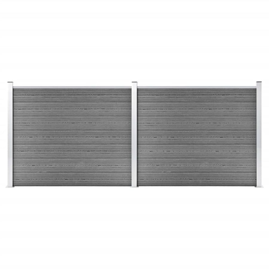 Schuttingpanelenset 353x146 cm HKC grijs 353 x 146 cm Grijs