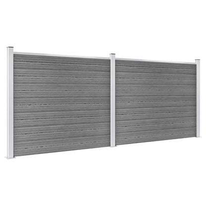 Schuttingpanelenset 353x146 cm HKC grijs 353 x 146 cm Grijs
