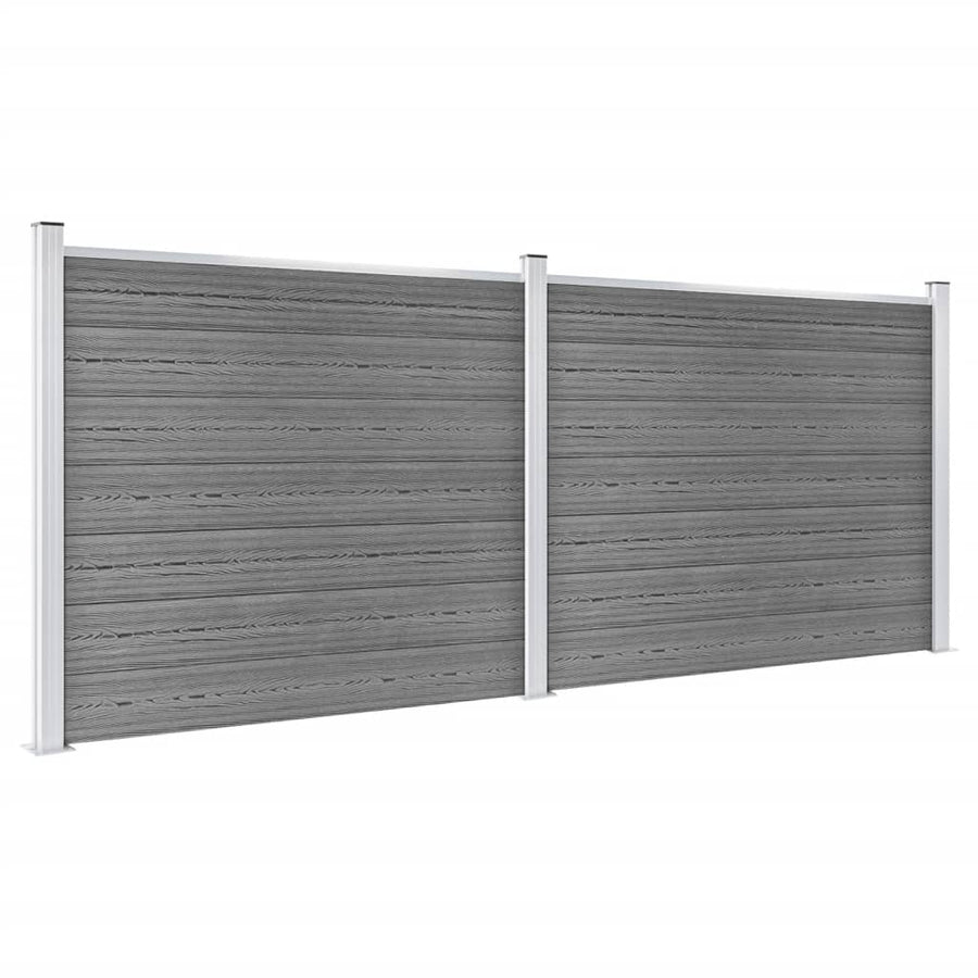 Schuttingpanelenset 353x146 cm HKC grijs 353 x 146 cm Grijs
