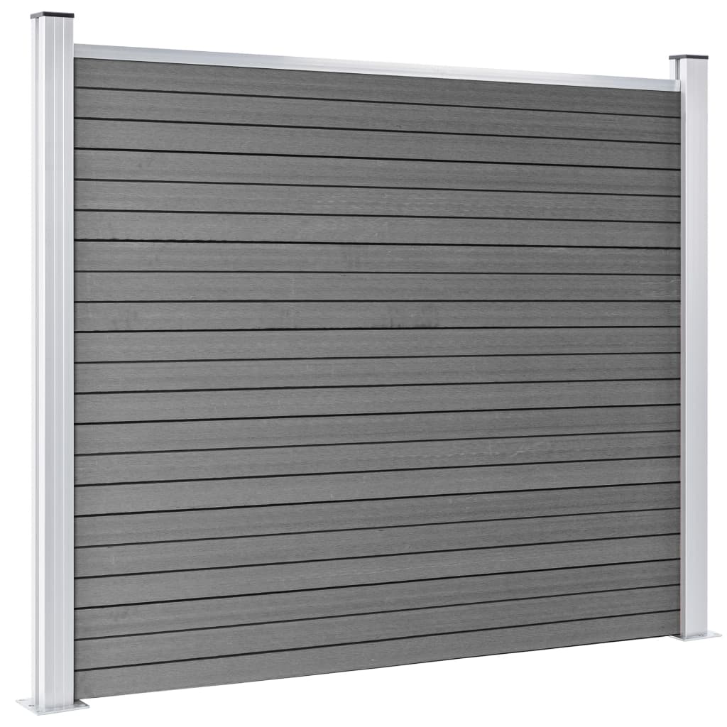 Schuttingpanelenset 353x146 cm HKC grijs 353 x 146 cm Grijs