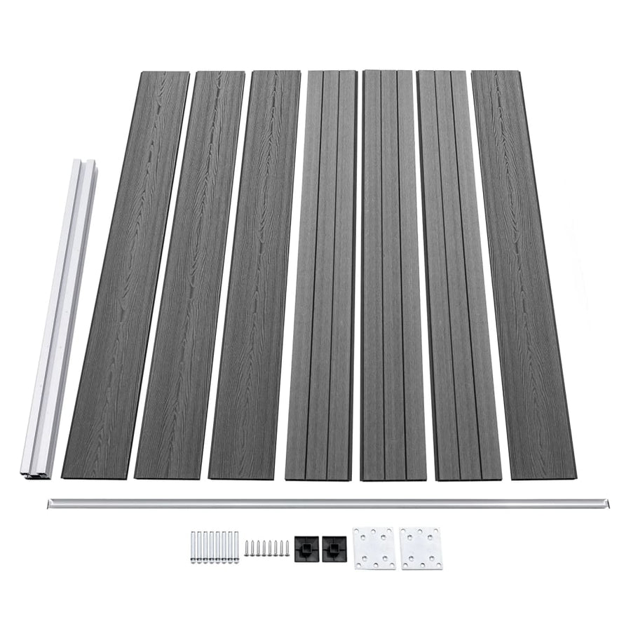 Schuttingpanelenset 353x146 cm HKC grijs 353 x 146 cm Grijs