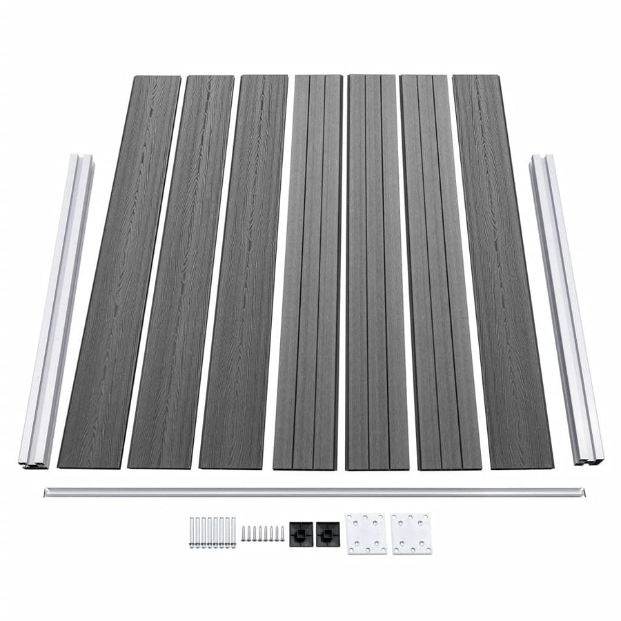 Schuttingpanelenset 353x146 cm HKC grijs 353 x 146 cm Grijs