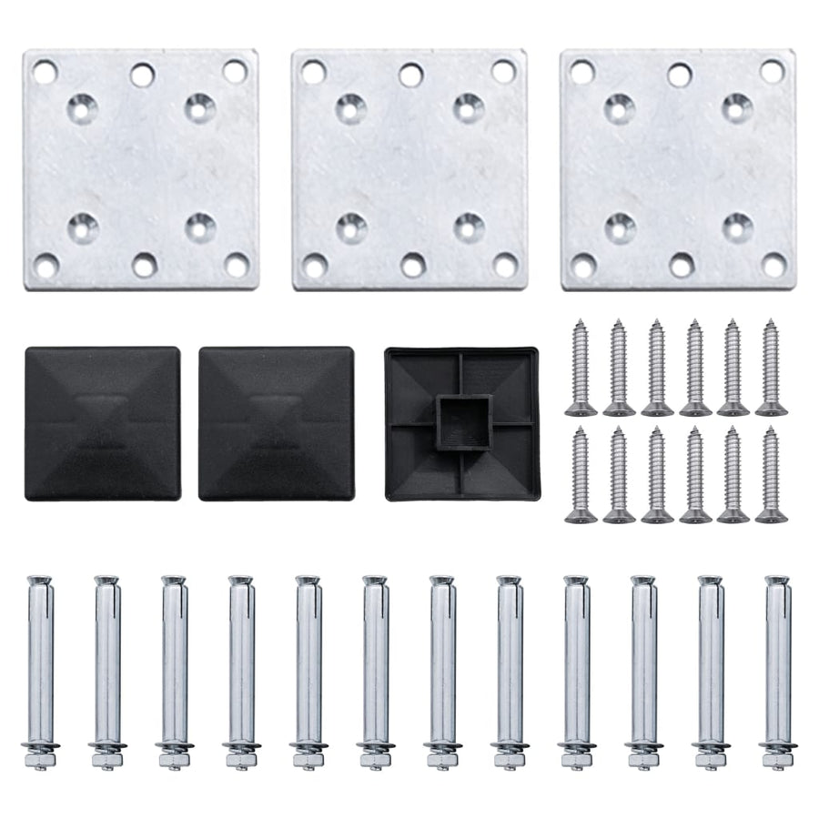 Schuttingpanelenset 353x146 cm HKC grijs 353 x 146 cm Grijs