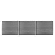 Schuttingpanelenset 526x146 cm HKC grijs