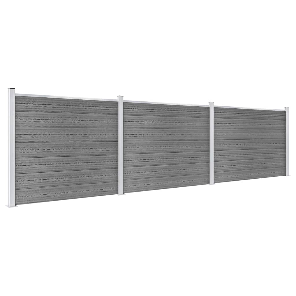 Schuttingpanelenset 526x146 cm HKC grijs 526 x 146 cm Grijs