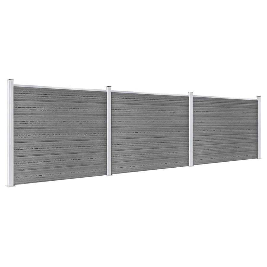 Schuttingpanelenset 526x146 cm HKC grijs 526 x 146 cm Grijs