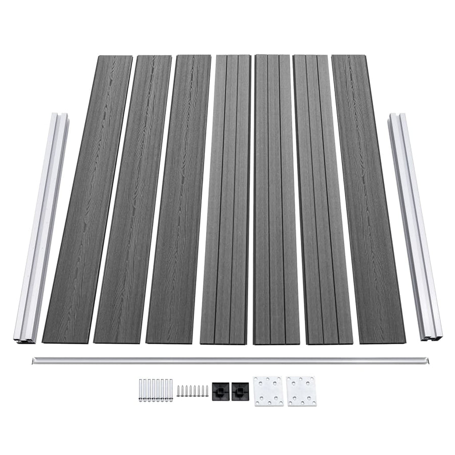 Schuttingpanelenset 526x146 cm HKC grijs 526 x 146 cm Grijs