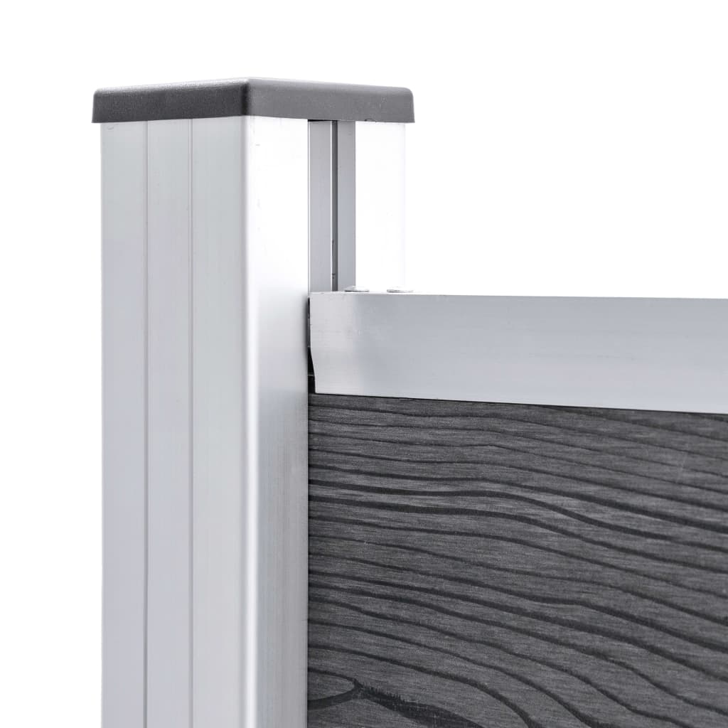 Schuttingpanelenset 526x146 cm HKC grijs 526 x 146 cm Grijs