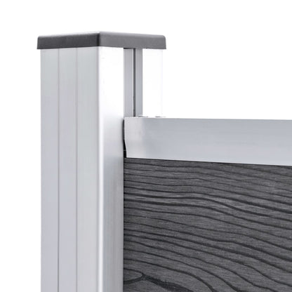 Schuttingpanelenset 526x146 cm HKC grijs 526 x 146 cm Grijs