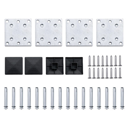 Schuttingpanelenset 526x146 cm HKC grijs 526 x 146 cm Grijs