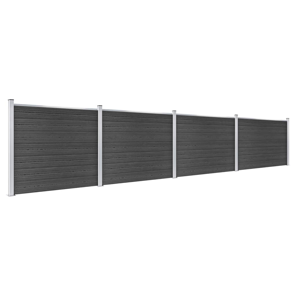 Schuttingpanelenset 699x146 cm HKC grijs 699 x 146 cm Grijs