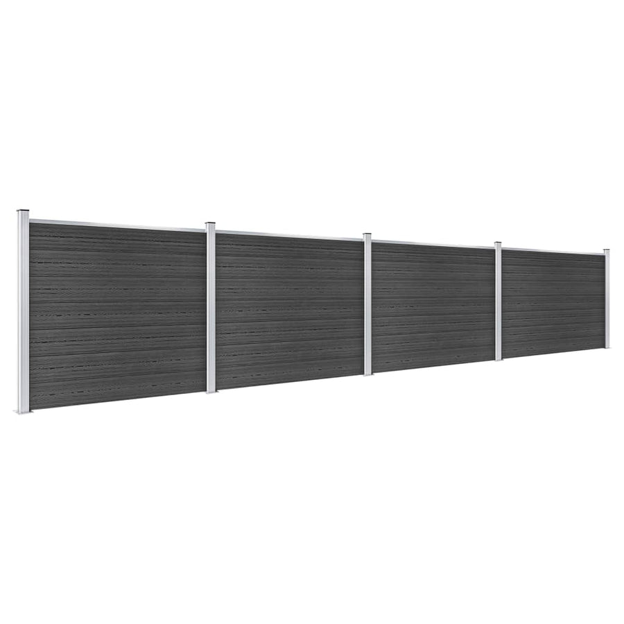 Schuttingpanelenset 699x146 cm HKC grijs 699 x 146 cm Grijs