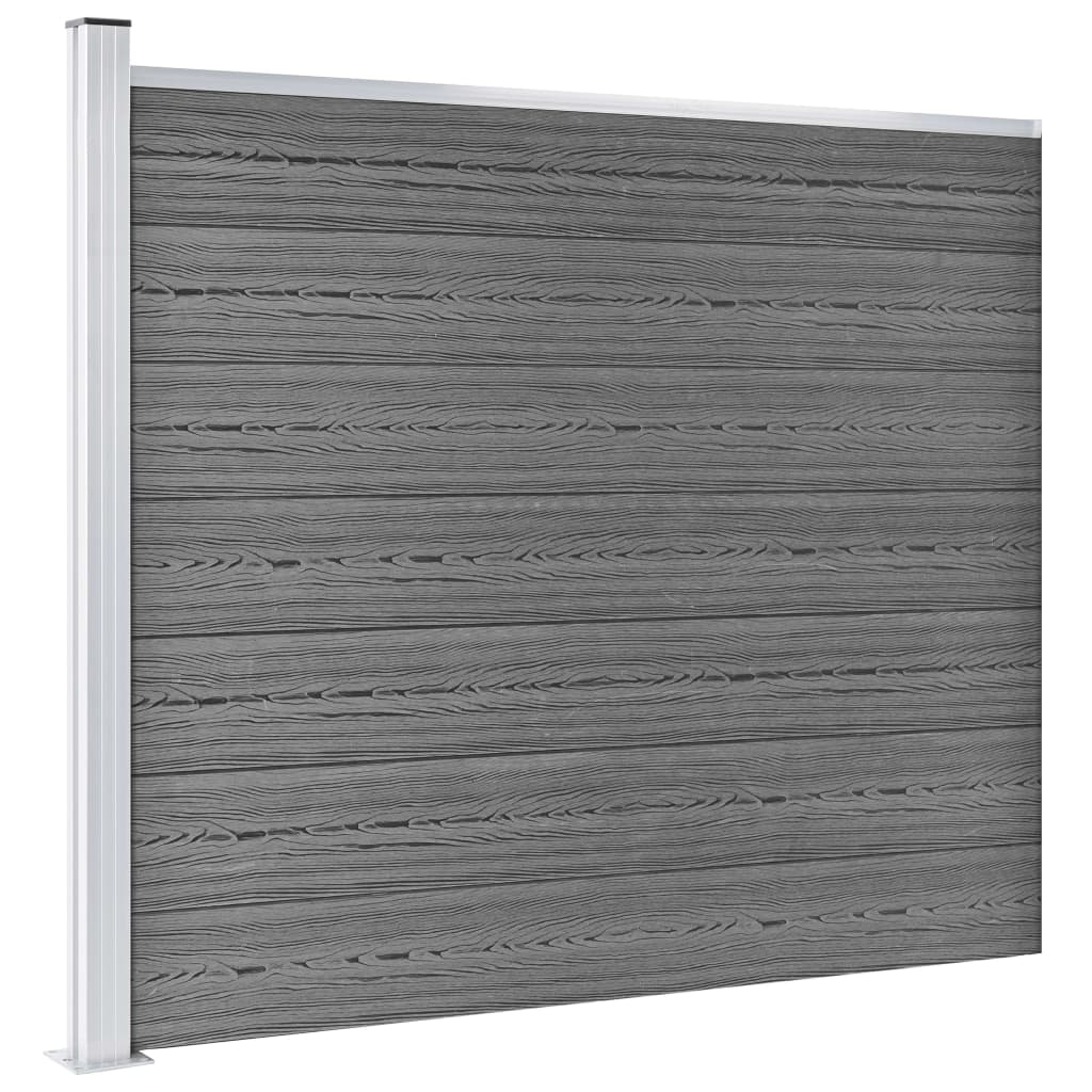 Schuttingpanelenset 699x146 cm HKC grijs 699 x 146 cm Grijs
