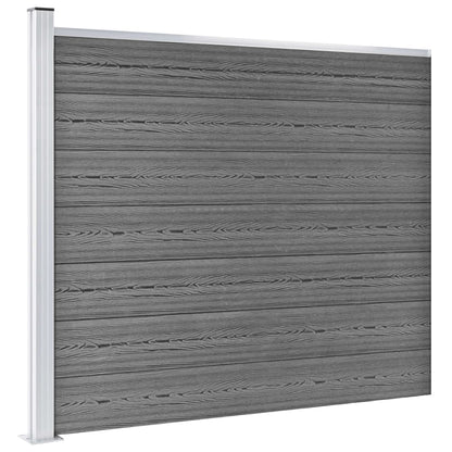 Schuttingpanelenset 699x146 cm HKC grijs 699 x 146 cm Grijs