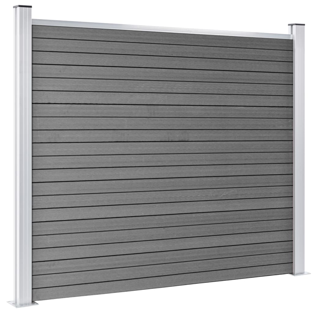 Schuttingpanelenset 699x146 cm HKC grijs 699 x 146 cm Grijs