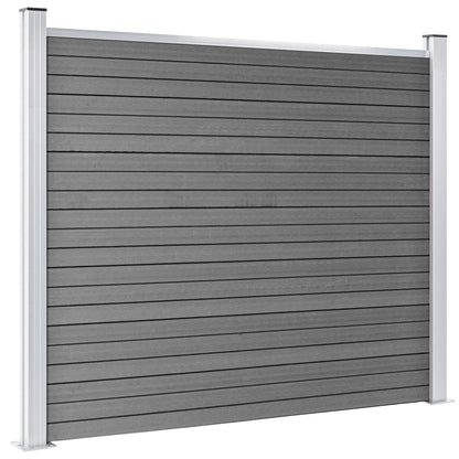 Schuttingpanelenset 699x146 cm HKC grijs 699 x 146 cm Grijs