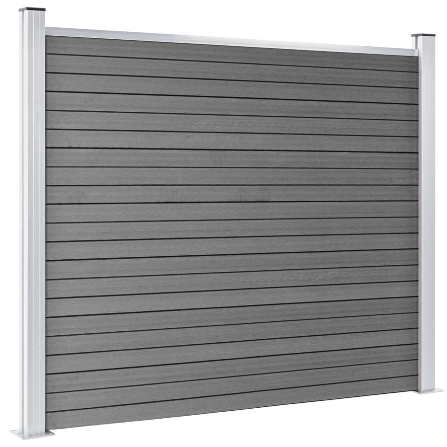 Schuttingpanelenset 699x146 cm HKC grijs 699 x 146 cm Grijs