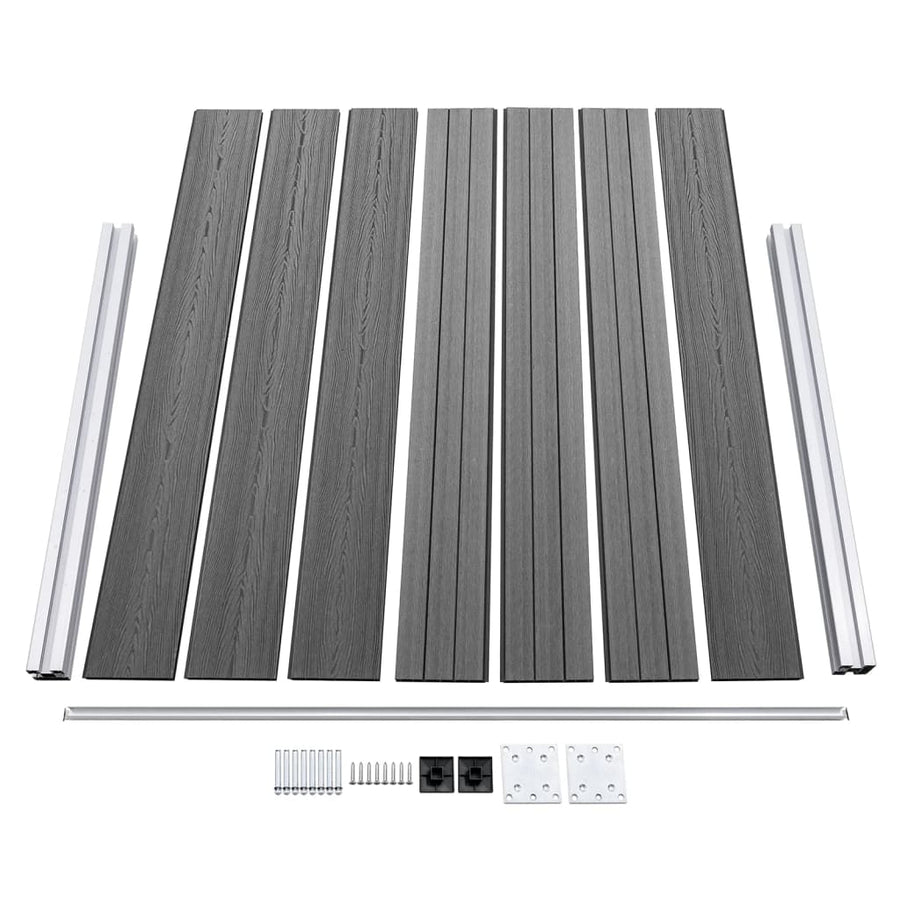 Schuttingpanelenset 699x146 cm HKC grijs 699 x 146 cm Grijs