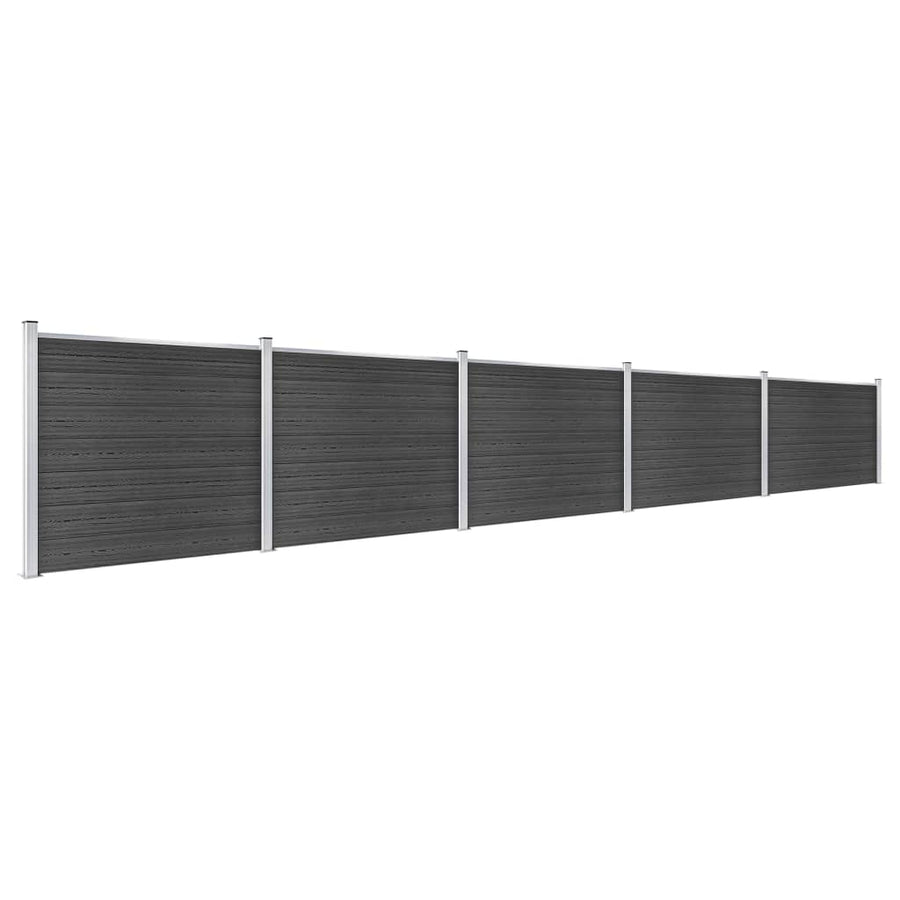 Schuttingpanelenset 872x146 cm HKC grijs 872 x 146 cm Grijs