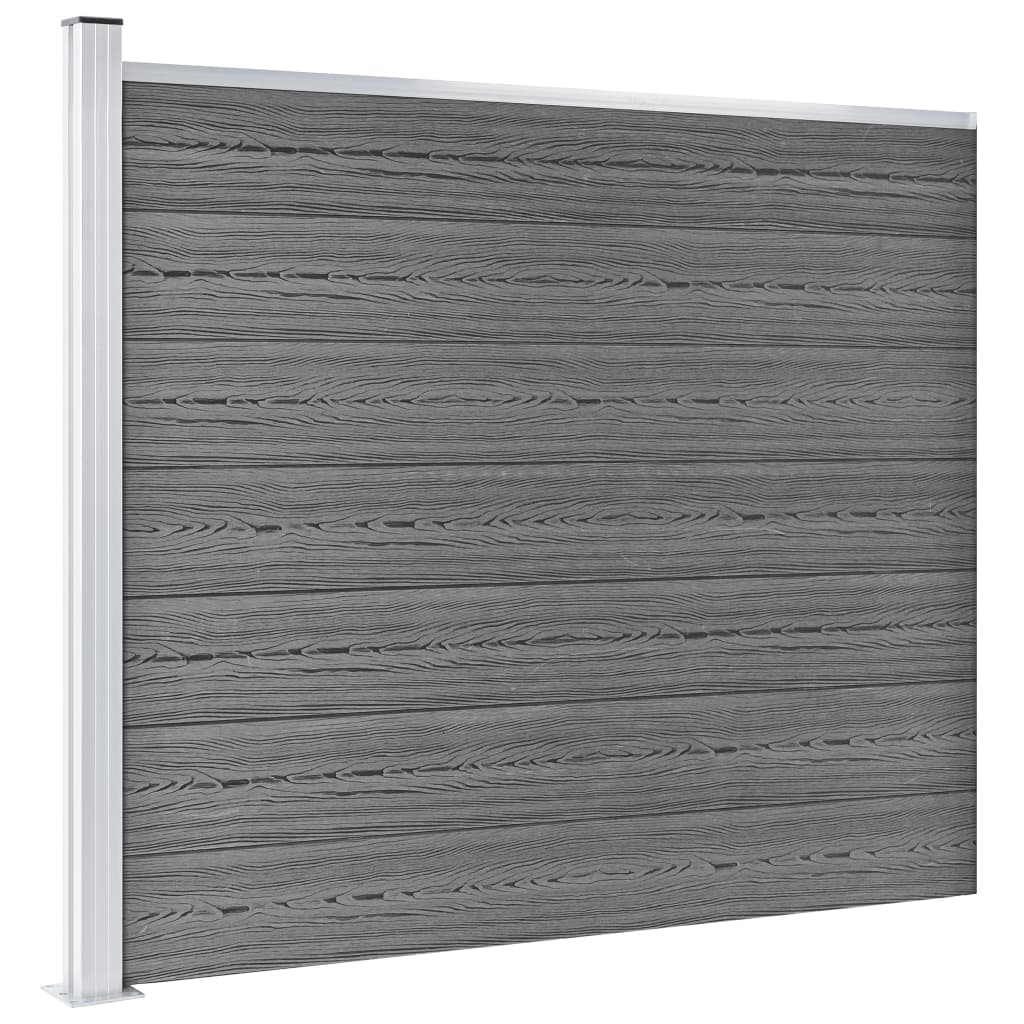 Schuttingpanelenset 872x146 cm HKC grijs 872 x 146 cm Grijs