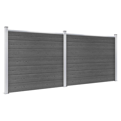 Schuttingpanelenset Hkc 353 x 146 cm Zwart