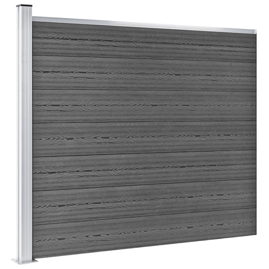 Schuttingpanelenset Hkc 353 x 146 cm Zwart