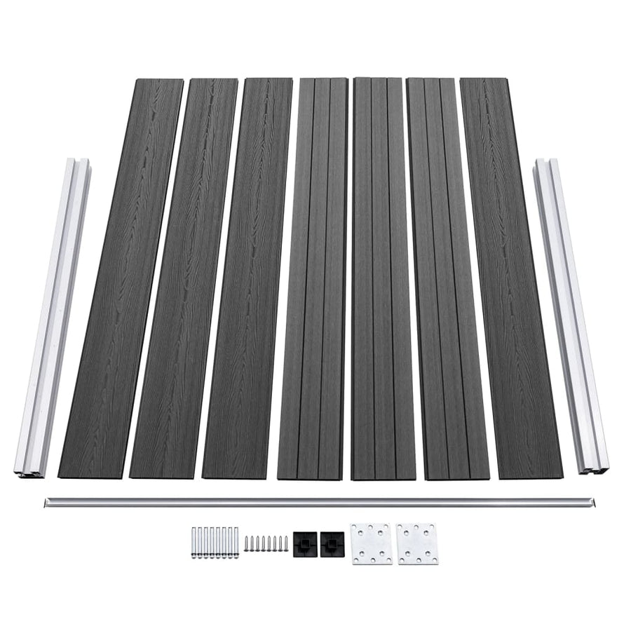 Schuttingpanelenset Hkc 353 x 146 cm Zwart